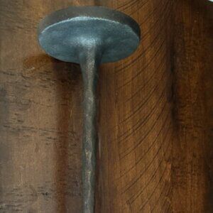 12” Pottery Barn Petaluma Pillar Candle Holder | Medium Bronze | Holds 4" Pillar